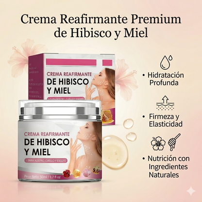 1+1 GRATIS / Crema Hidrantante de hibisco y miel. Rejuvenece, hidrata y estira tu piel