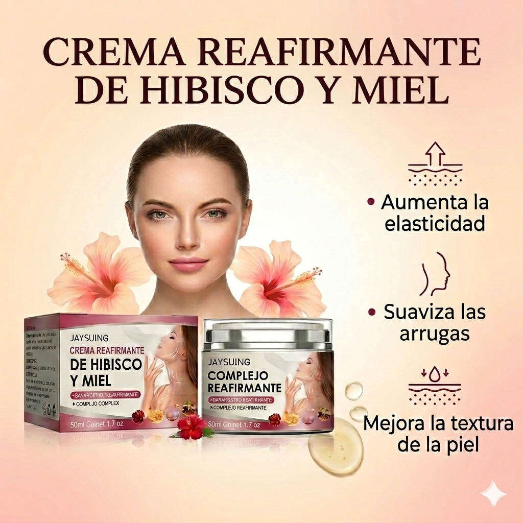 1+1 GRATIS / Crema Hidrantante de hibisco y miel. Rejuvenece, hidrata y estira tu piel