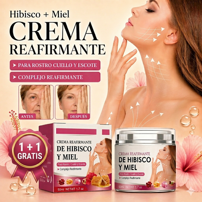 1+1 GRATIS / Crema Hidrantante de hibisco y miel. Rejuvenece, hidrata y estira tu piel